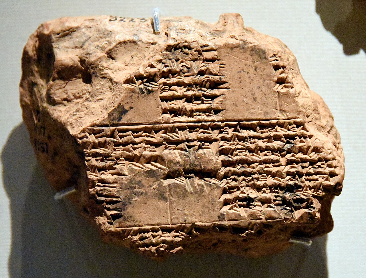 Tablette d'argile babylonienne couverte d'écriture cunéiforme : les Mésopotamiens y consignaient éclipses, positions planétaires et présages célestes. British Museum — photo Osama S. M. Amin (CC BY-SA 4.0).